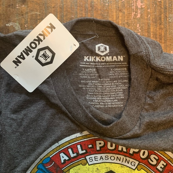 NWT Kikkoman Shirt Adult Extra Large XL Soy Sauce Logo Graphic New Japan novelty - Picture 3 of 4